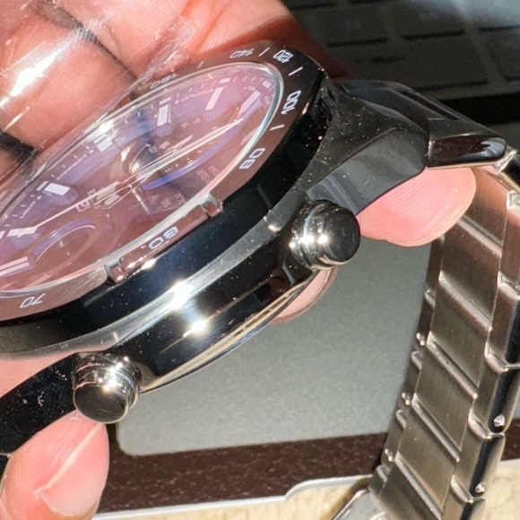 Casio edifice metal watch with blue dial Like New - Picture 6 of 7